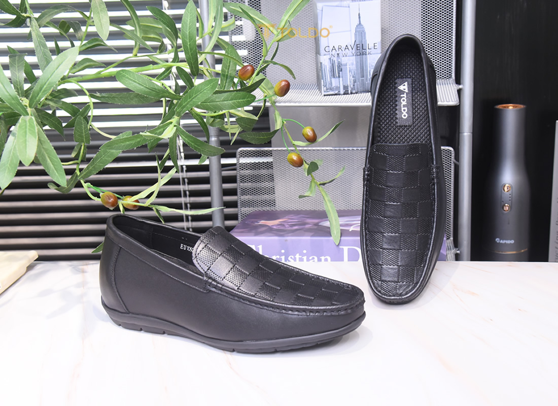 Giày cao 6cm siêu nhẹ vân kẻ caro 2